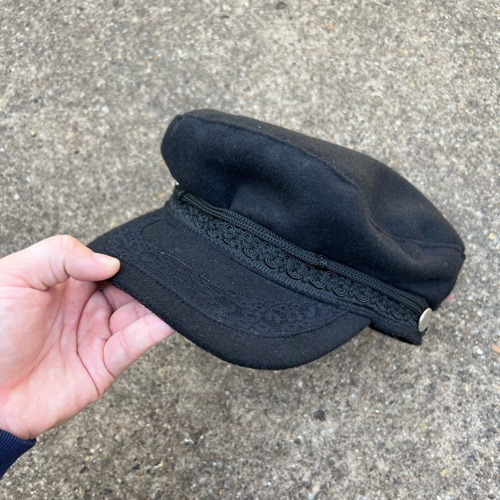 Black Newsboy Hat